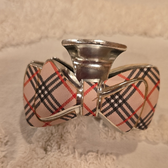 Accessories - Plaid Silver Hair Clip